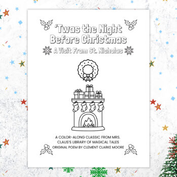 twas the night before christmas coloring book